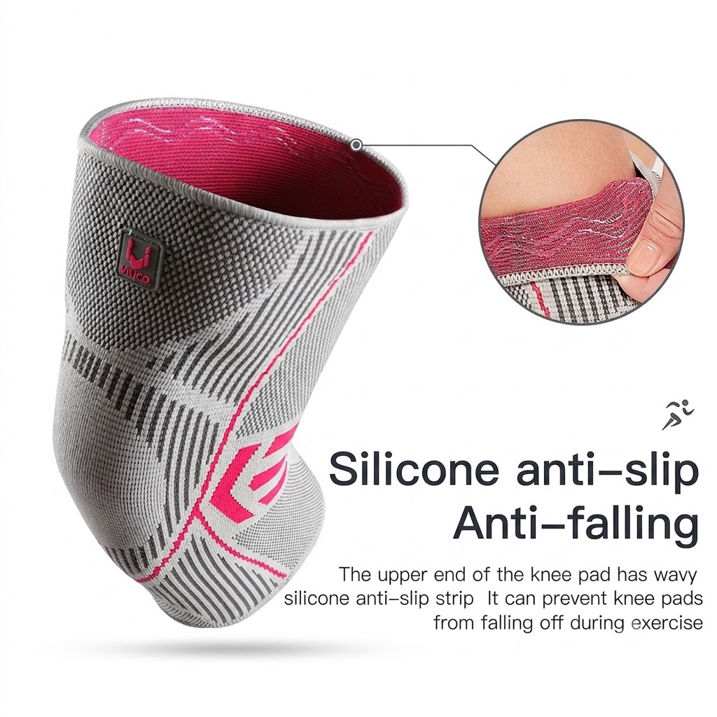 Knee Sleeve Pair - VILICO Sportkniebeschermers, antislip, comfortabel om te