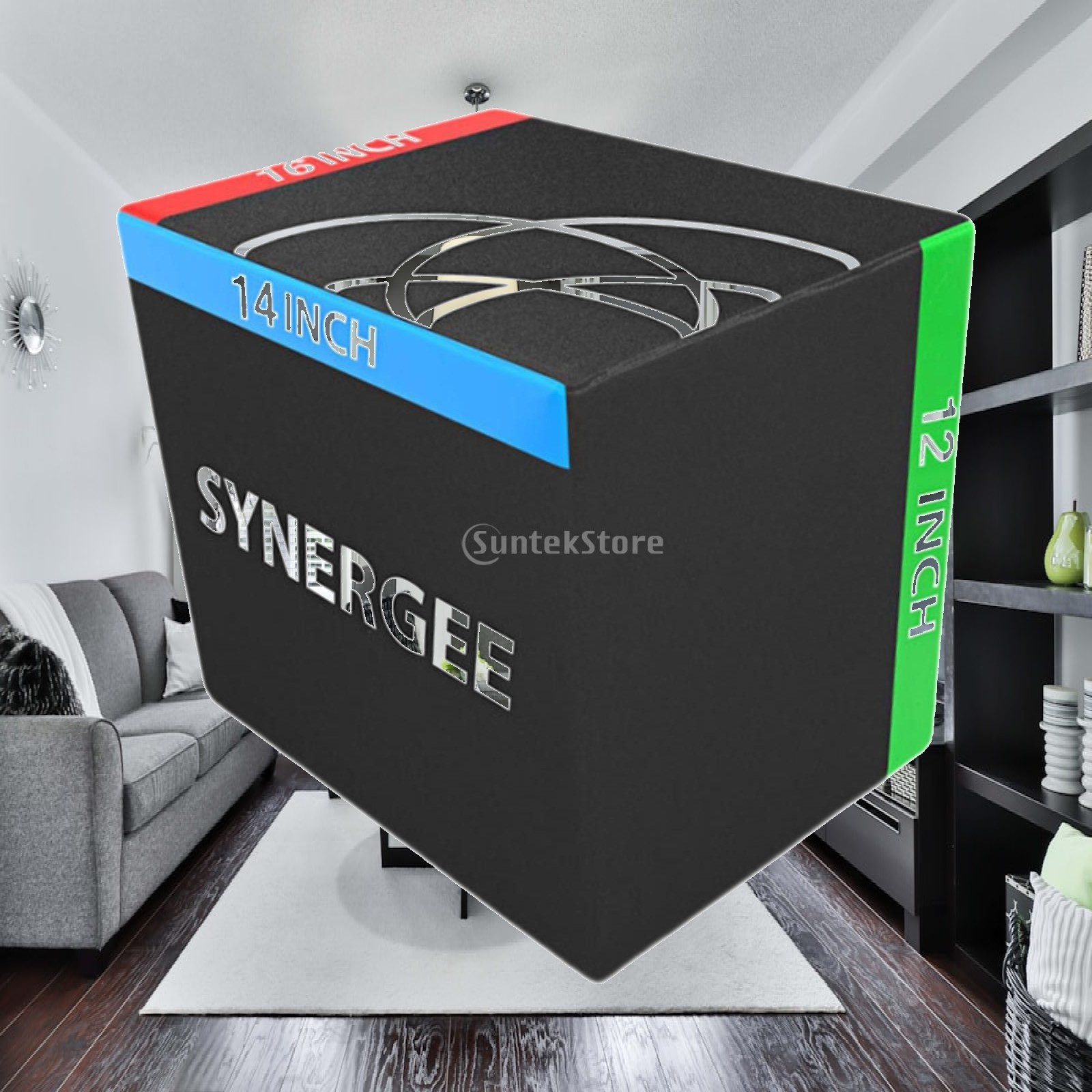 Box Jump Plyo - Plyometrische jumpbox voor thuisgym, fitness, antislip,