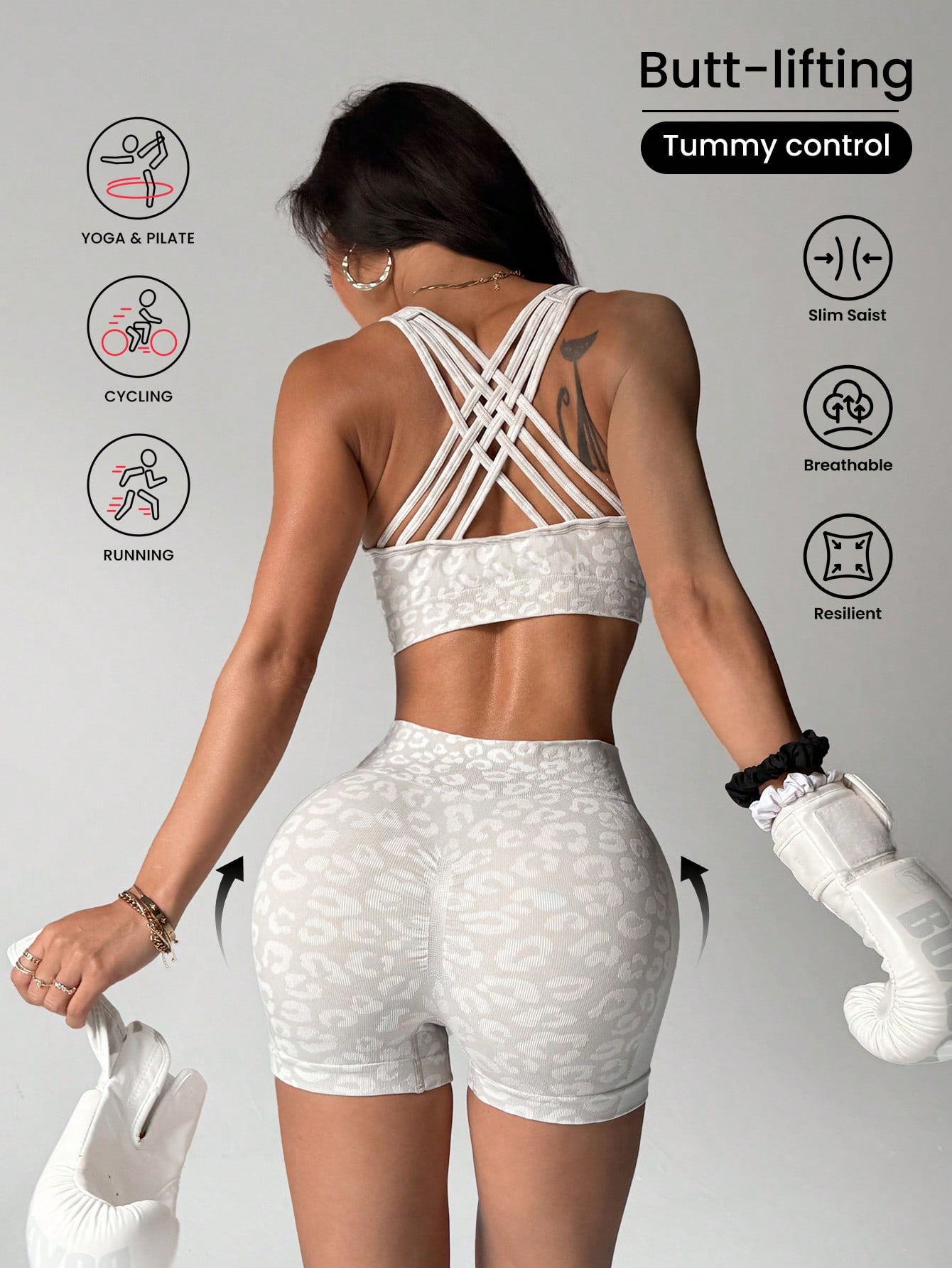 Crossfit Lifting - Hoog getailleerde en buikknuffelende yogaset met